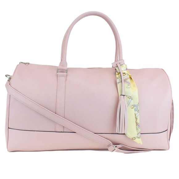 Ms. Lovely Weekender Carry-On Duffle Bag with Satin Tie - 22” x 10” x 11.5” - Picture 1 of 7